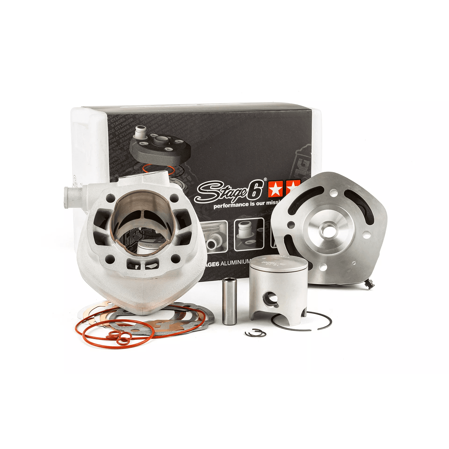 Cilindro komplektas STAGE6 RACING MK2 70cc Minarelli Horizontal LC 10mm